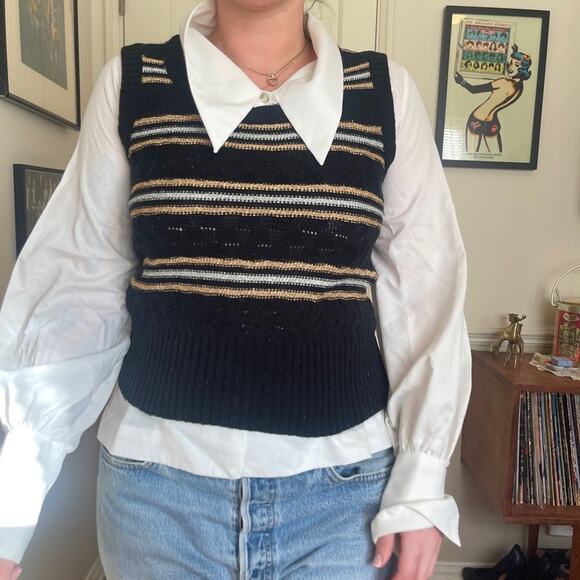 70s Vintage Cable Knit Vest - Picture 2 of 7